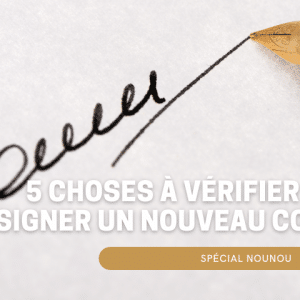 nouveau contrat nounou