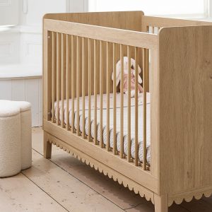 CHAMBRE BÉBÉ ÉVOLUTIVE «CANNELLE» 3 ÉLÉMENTS | LIT ÉVOLUTIF, COMMODE ET ARMOIRE